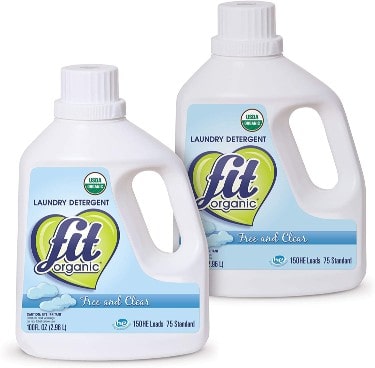 Fit Organic All-Natural Liquid Laundry Detergent, Perfume Free Concentrate Formula