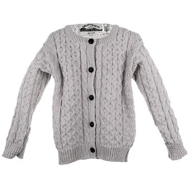 Aran Little Girl’s Button Sweater